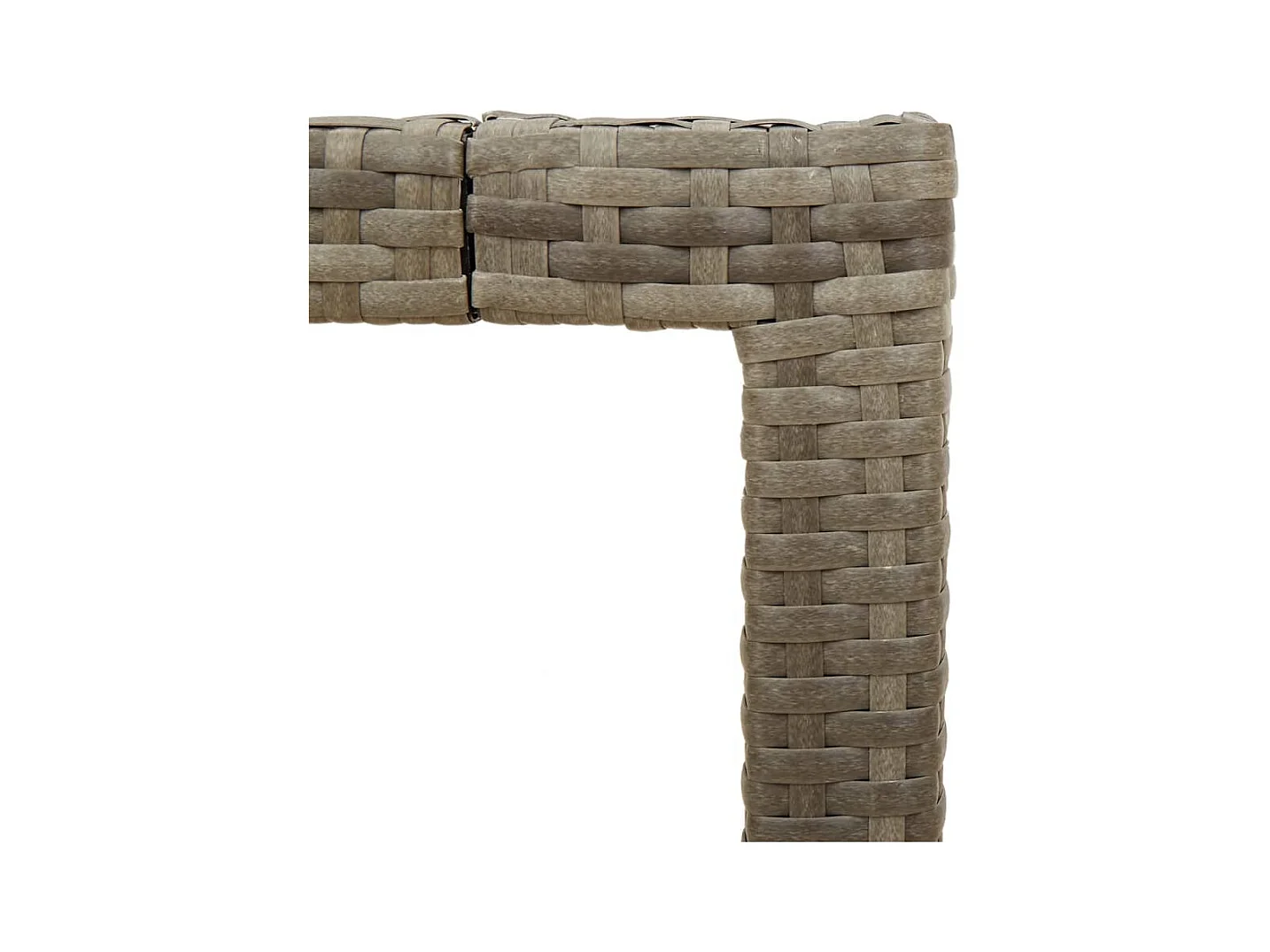 Tuintafel met glazen blad 190x90x75 cm poly rattan grijs