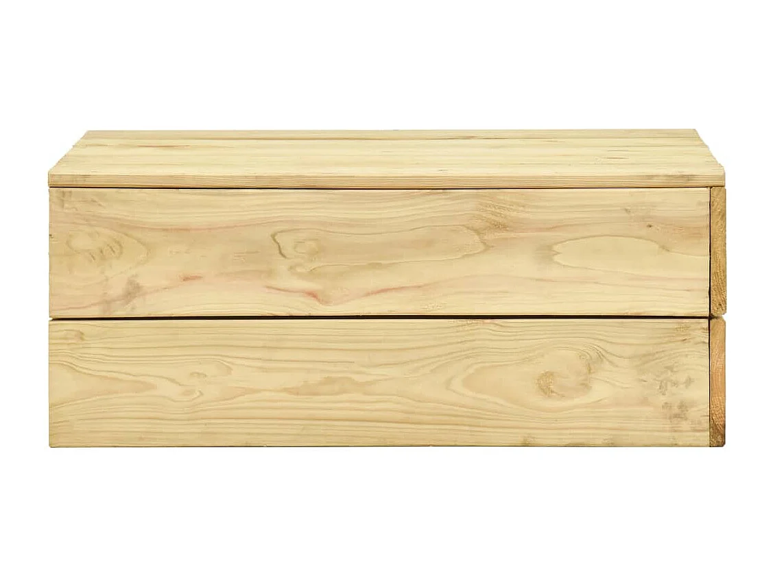 Tavolo da Giardino 75x75x31 cm in Legno di Pino Impregnato