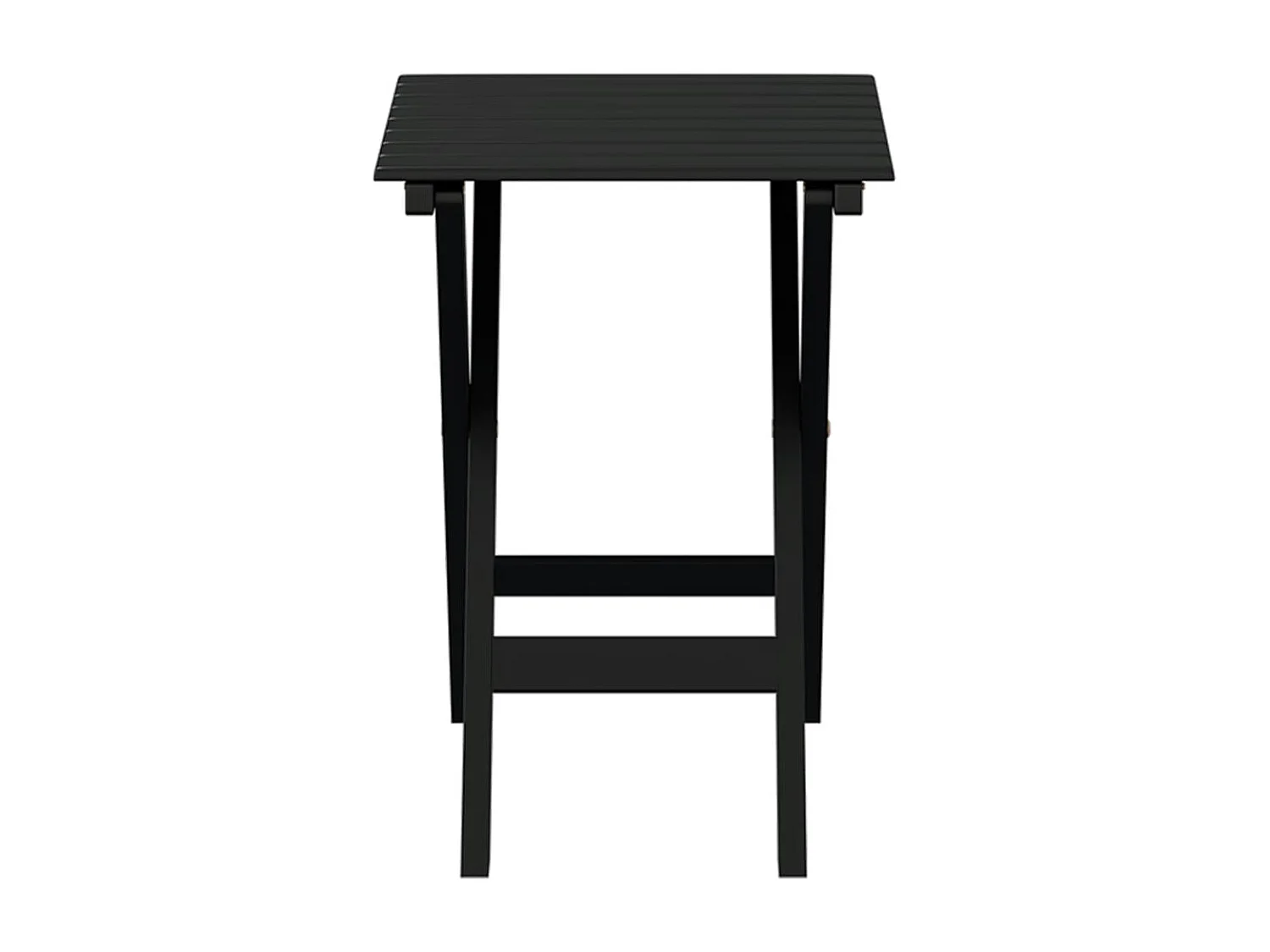 Table d’appoint pliable noir bois de peuplier massif