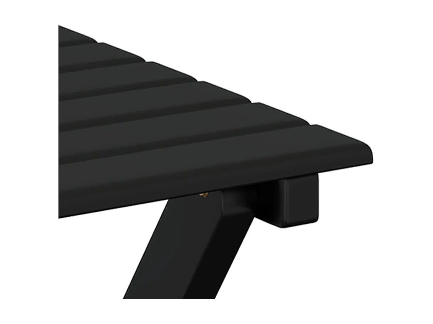 Table d’appoint pliable noir bois de peuplier massif