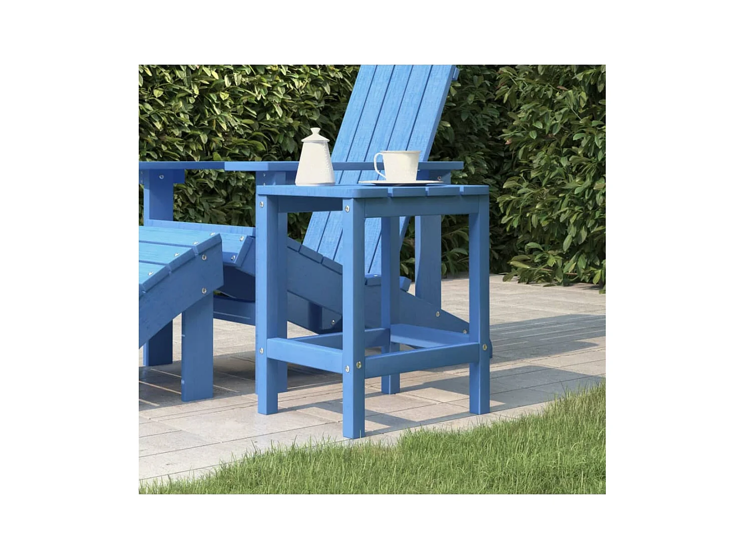 Adirondack-Gartentisch Meeresblau 38x38x46 cm HDPE