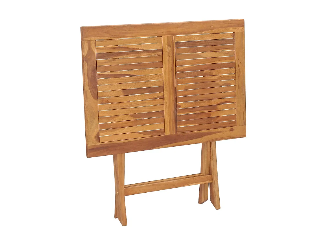 Tavolo da Giardino Pieghevole 90x60x75 cm in Massello di Teak