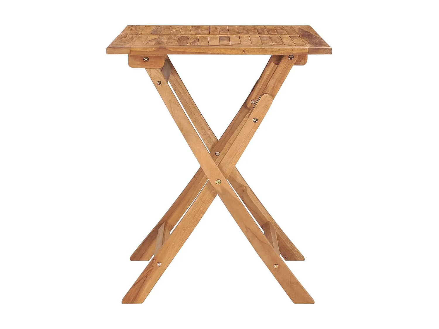 Tavolo da Giardino Pieghevole 90x60x75 cm in Massello di Teak