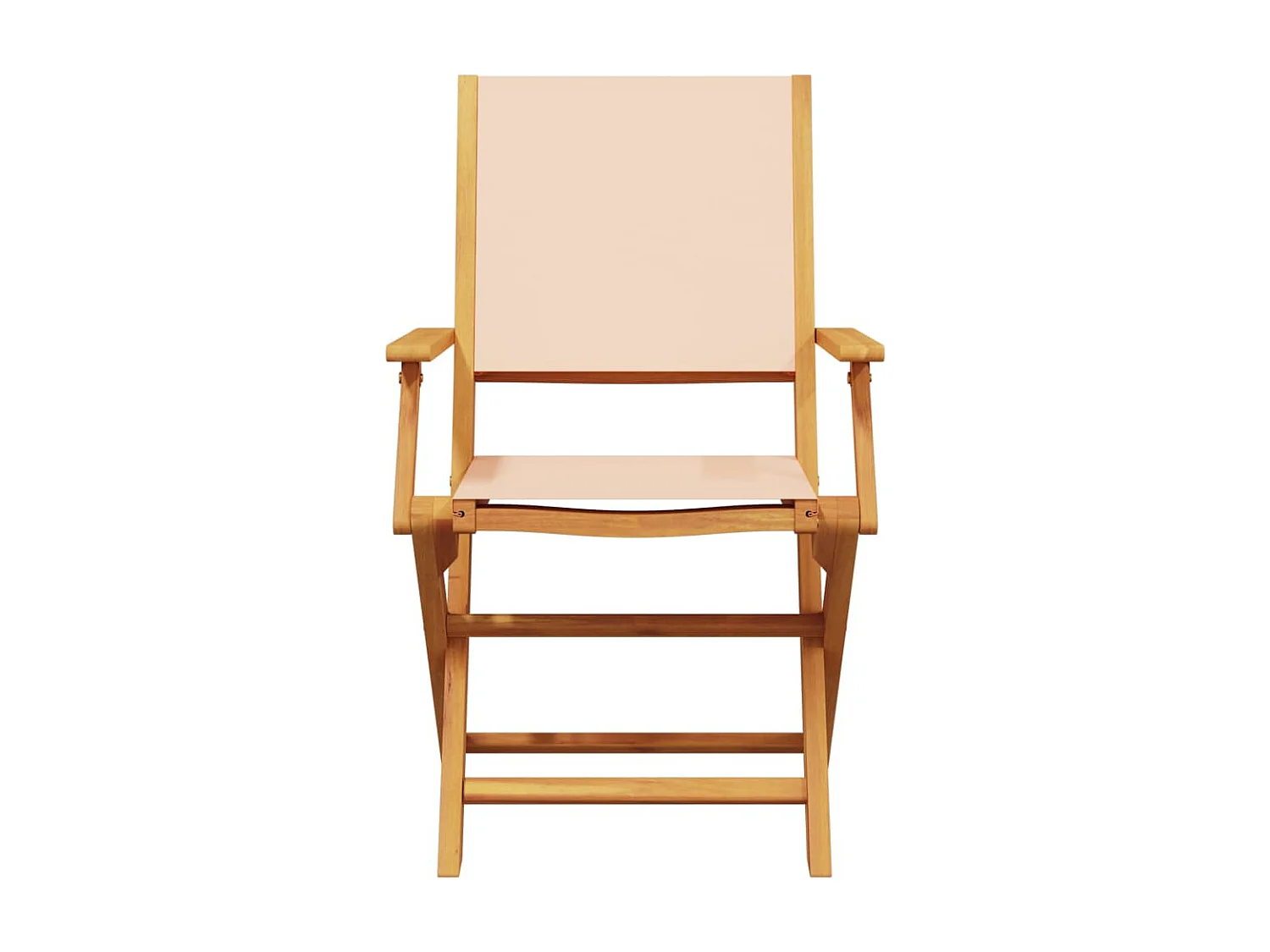 Ensemble de bistro 3 pcs beige tissu et bois massif