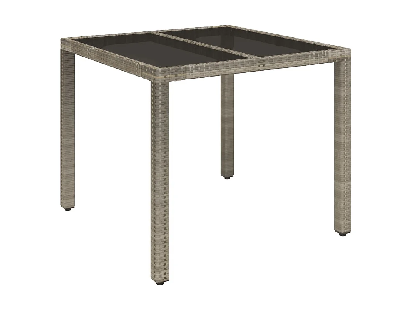 Ensemble à manger de jardin 3 pcs coussins gris résine tressée