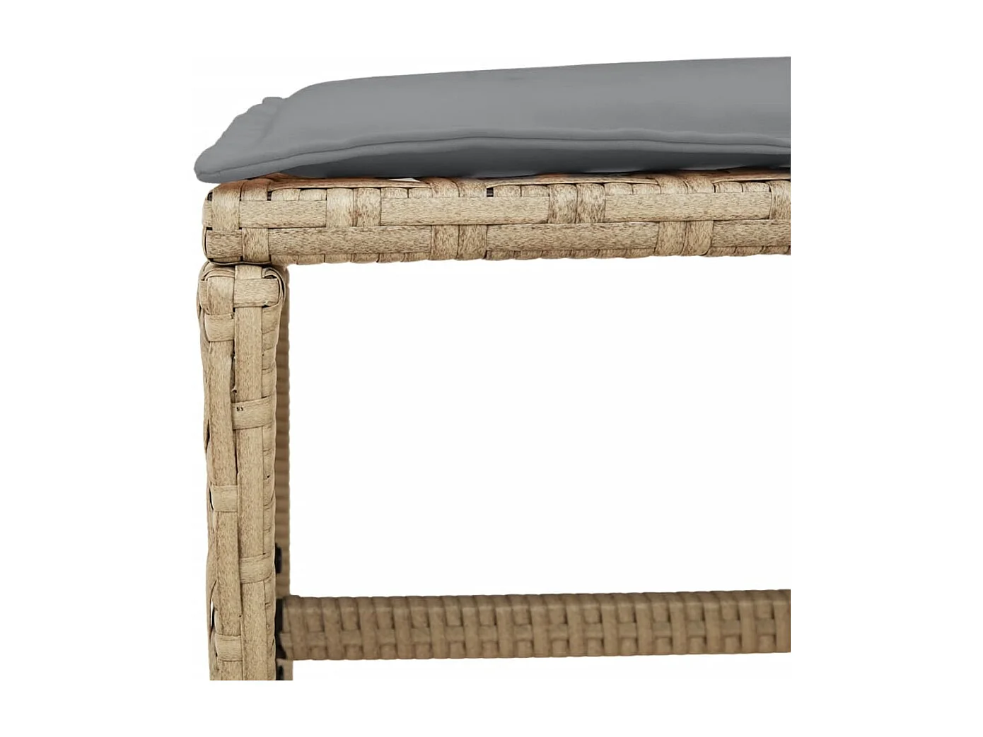 Ensemble à manger de jardin et coussins 15 pcs mélange beige