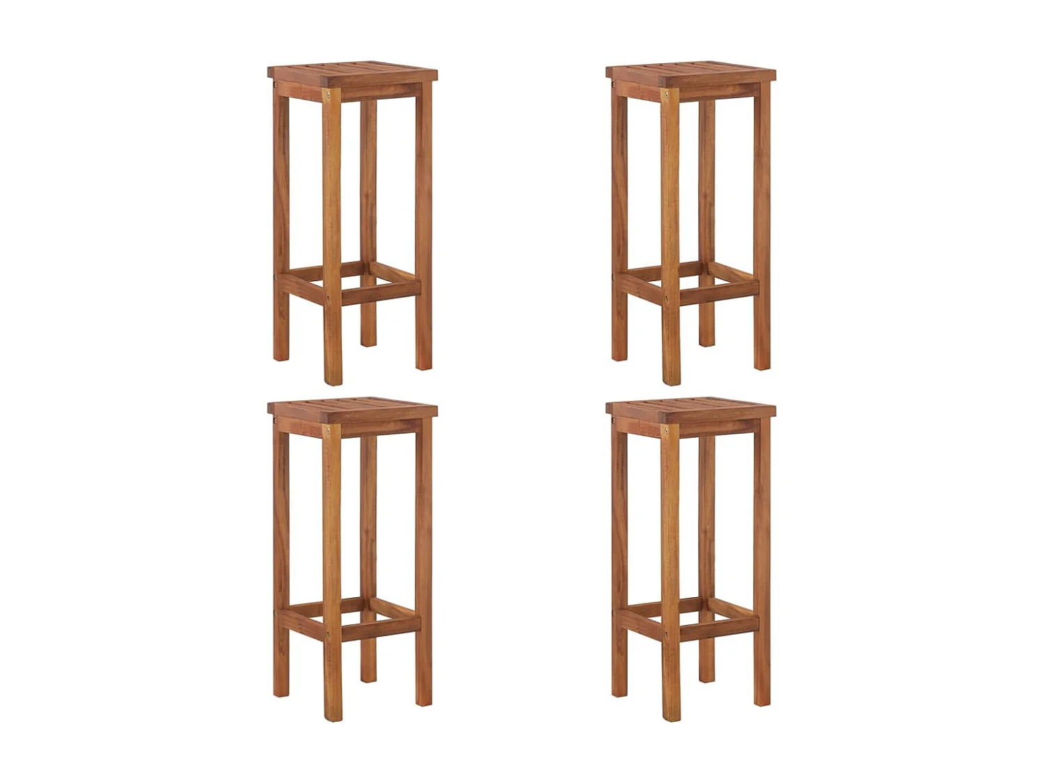 5-tlg. Gartenbar-Set Massivholz Akazie