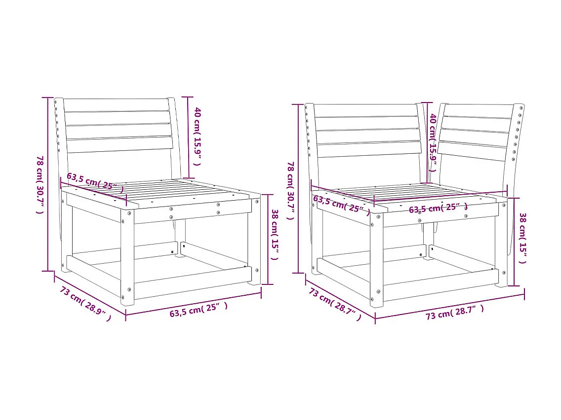 5 pcs conjunto de sofás para jardim madeira de pinho impregnada