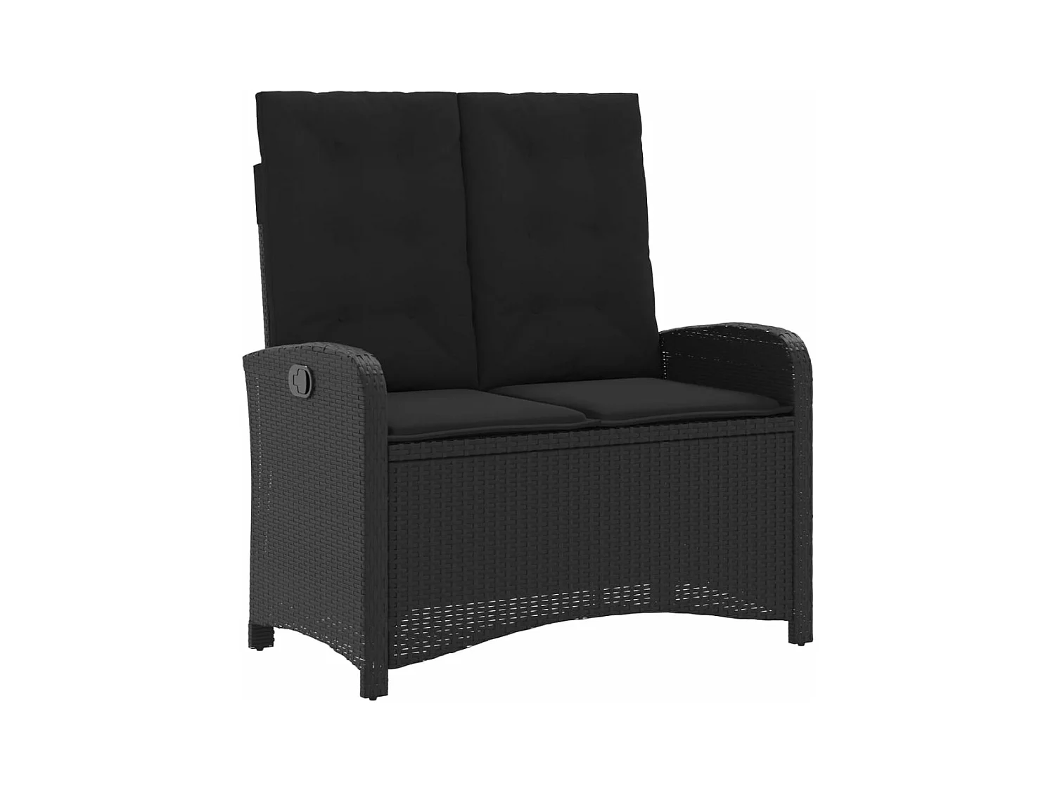 Ensemble à manger de jardin 4 pcs avec coussins noir