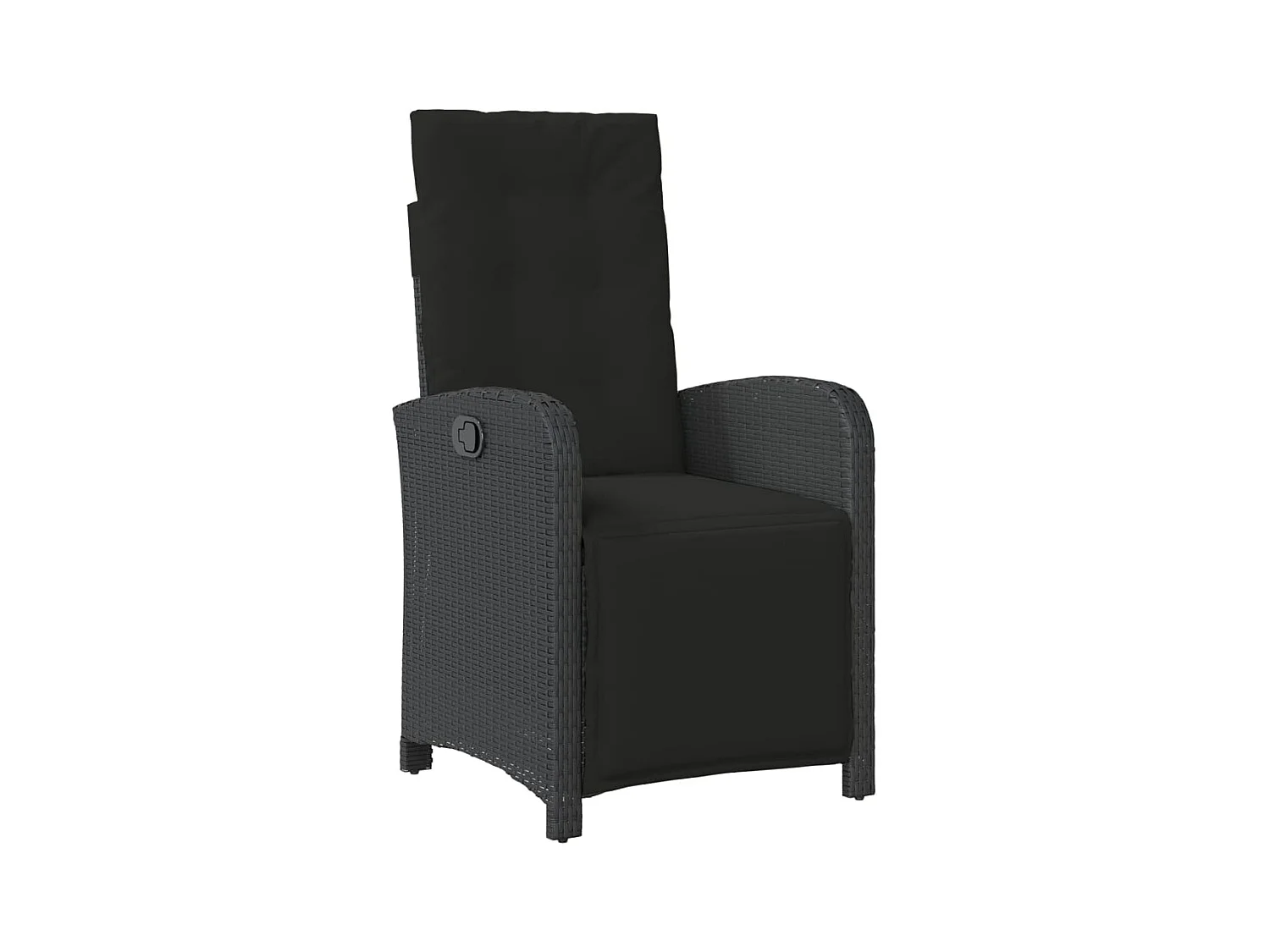 Ensemble à manger de jardin 4 pcs avec coussins noir