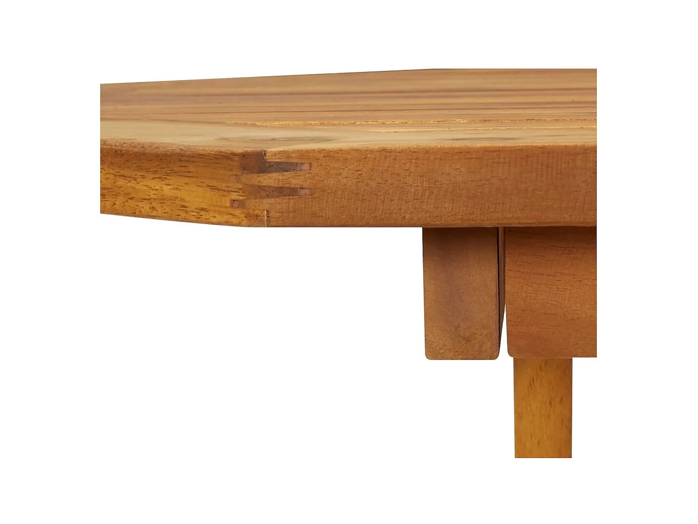 Juego de comedor de jardín 5 piezas madera maciza de acacia