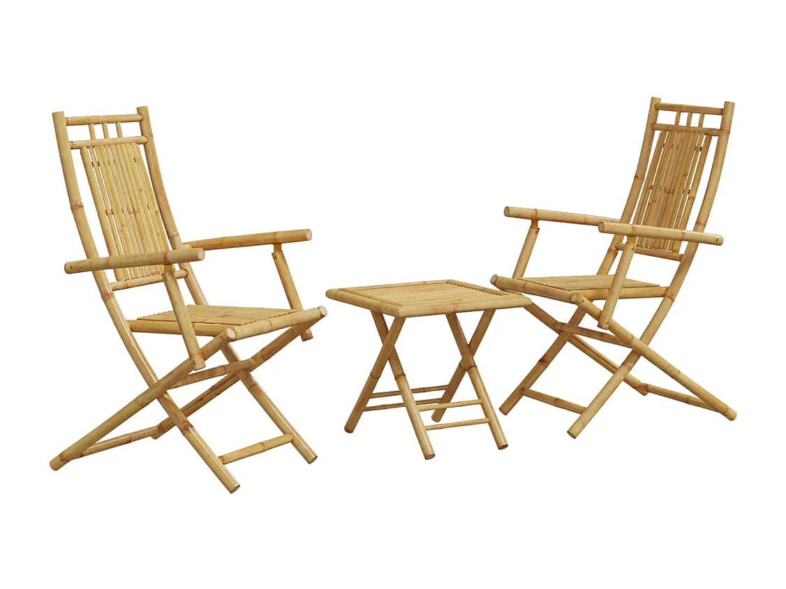Ensemble de bistro 3 pcs bambou