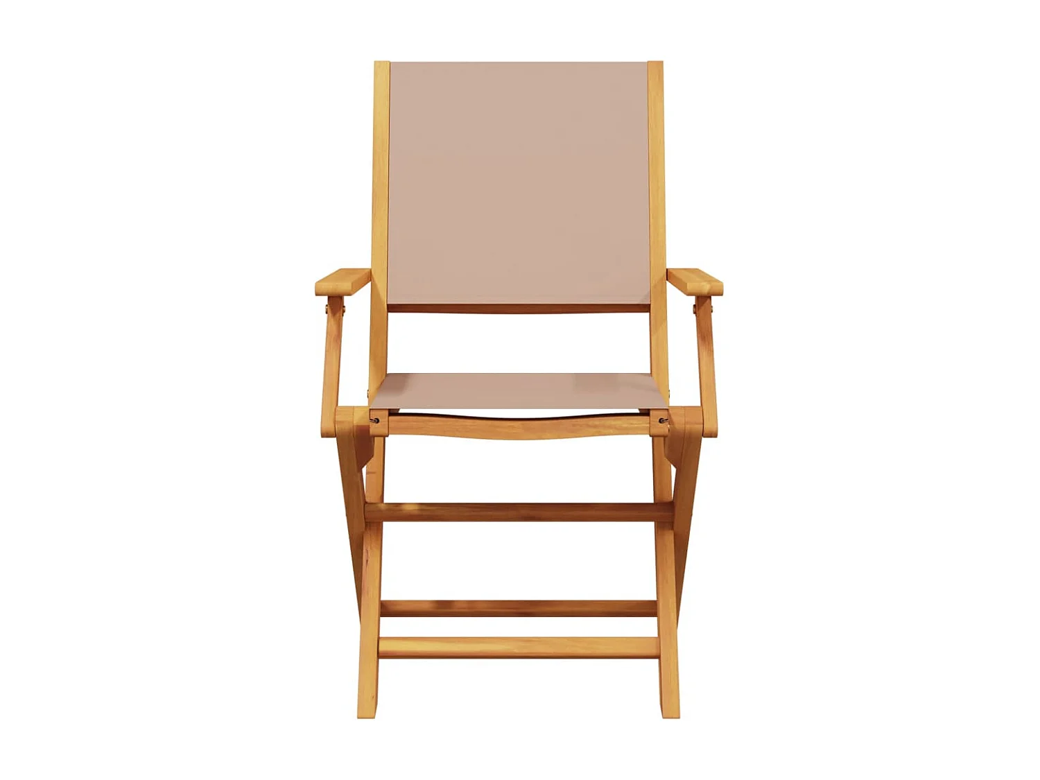 Ensemble à manger de jardin 7 pcs taupe tissu et bois massif