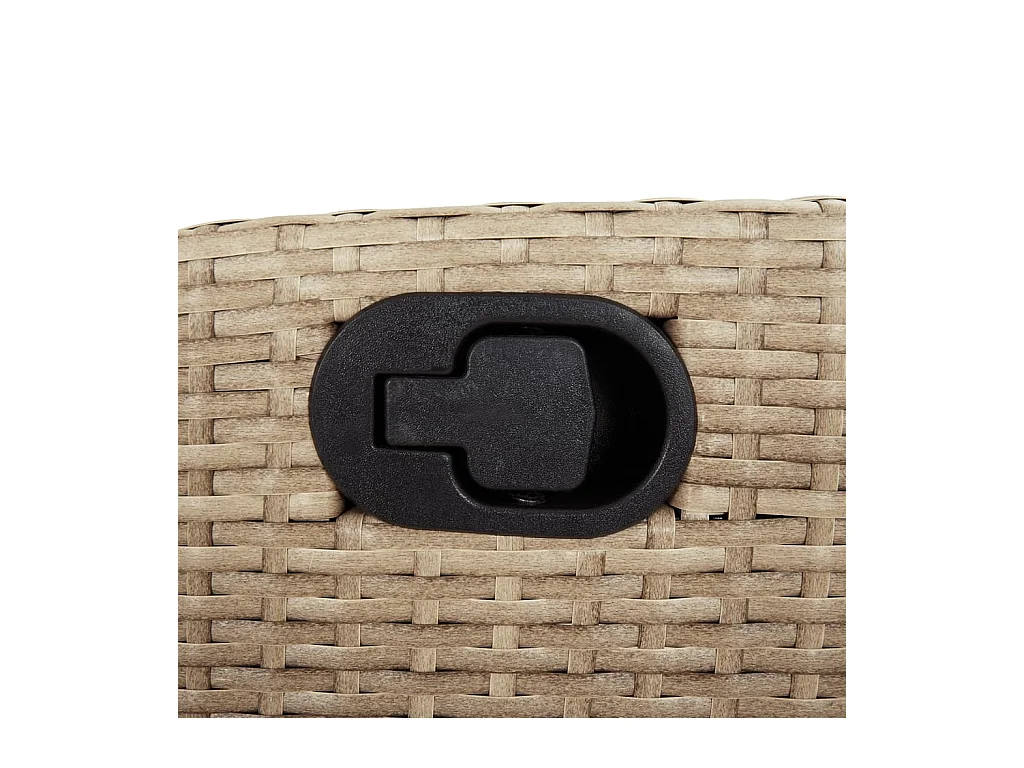 9 pcs conjunto de jantar p/ jardim com almofadões vime PE bege