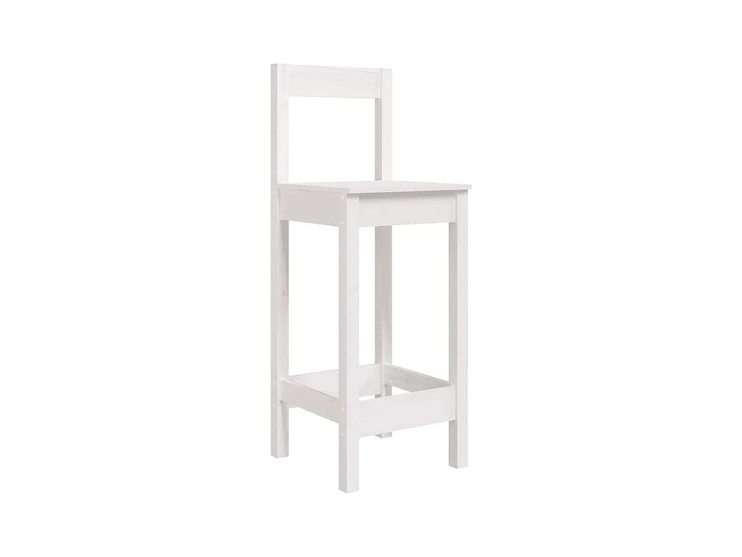 Ensemble de bar de jardin 5 pcs blanc bois massif de pin