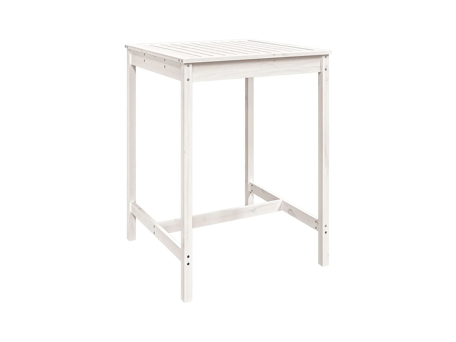 Ensemble de bar de jardin 5 pcs blanc bois massif de pin