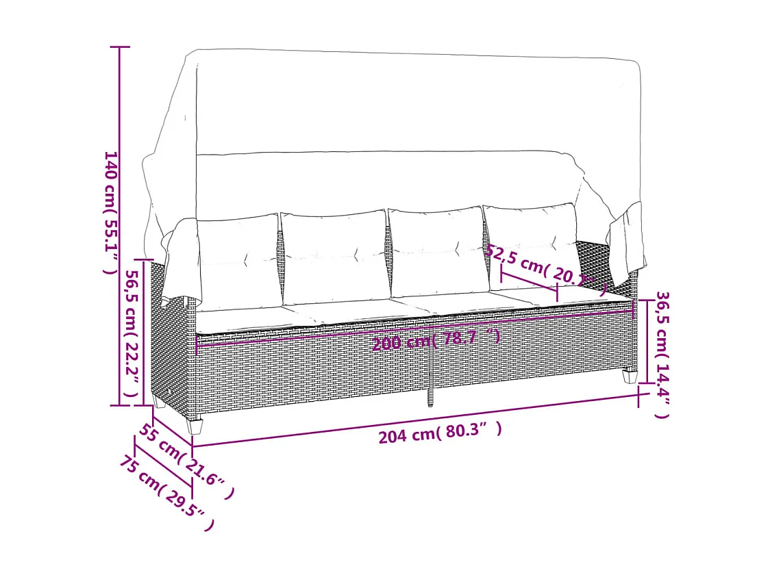 Salon de jardin avec coussins 5 pcs beige résine tressée