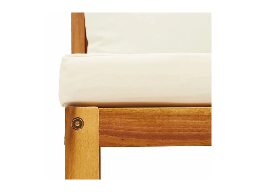 Canapés d'angle de jardin et coussins 2pcs bois massif d'acacia