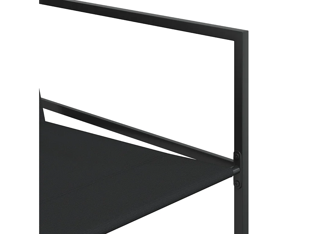 Juego de comedor para jardín 7 piezas textilene negro