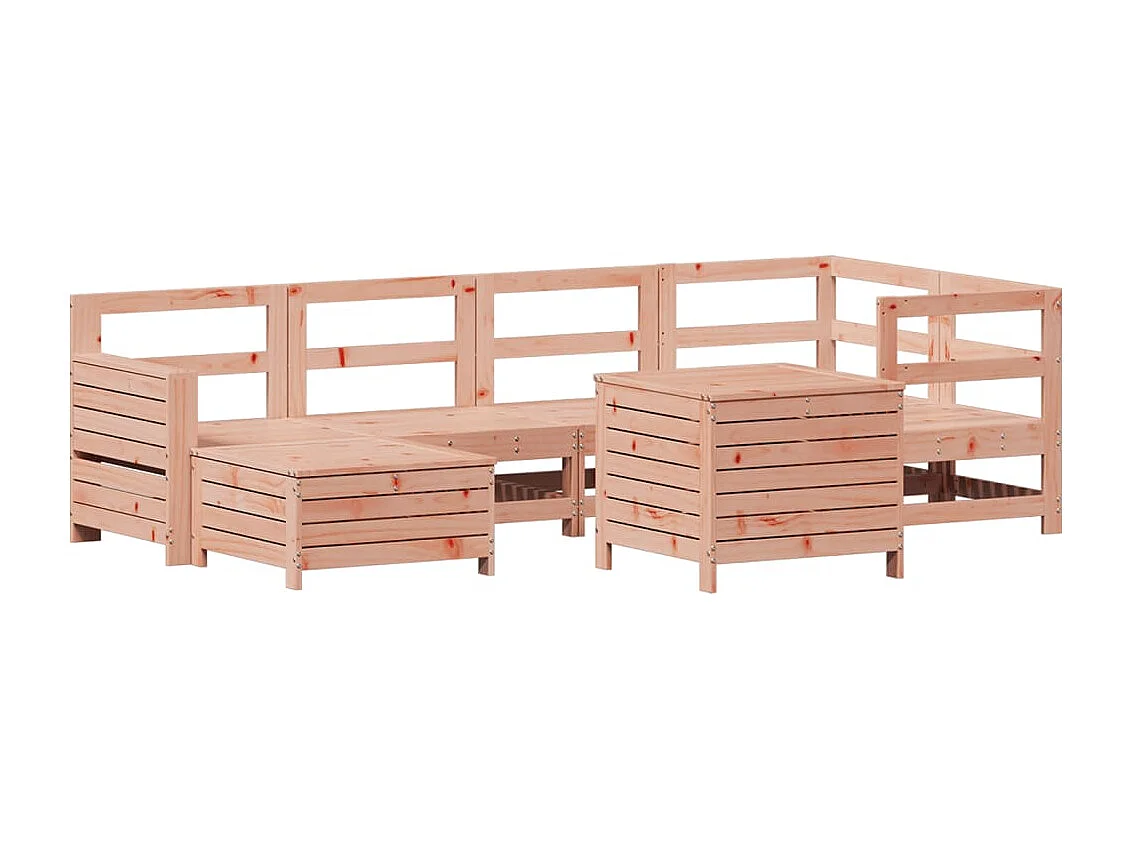 7 pcs conjunto sofás jardim madeira abeto-de-douglas