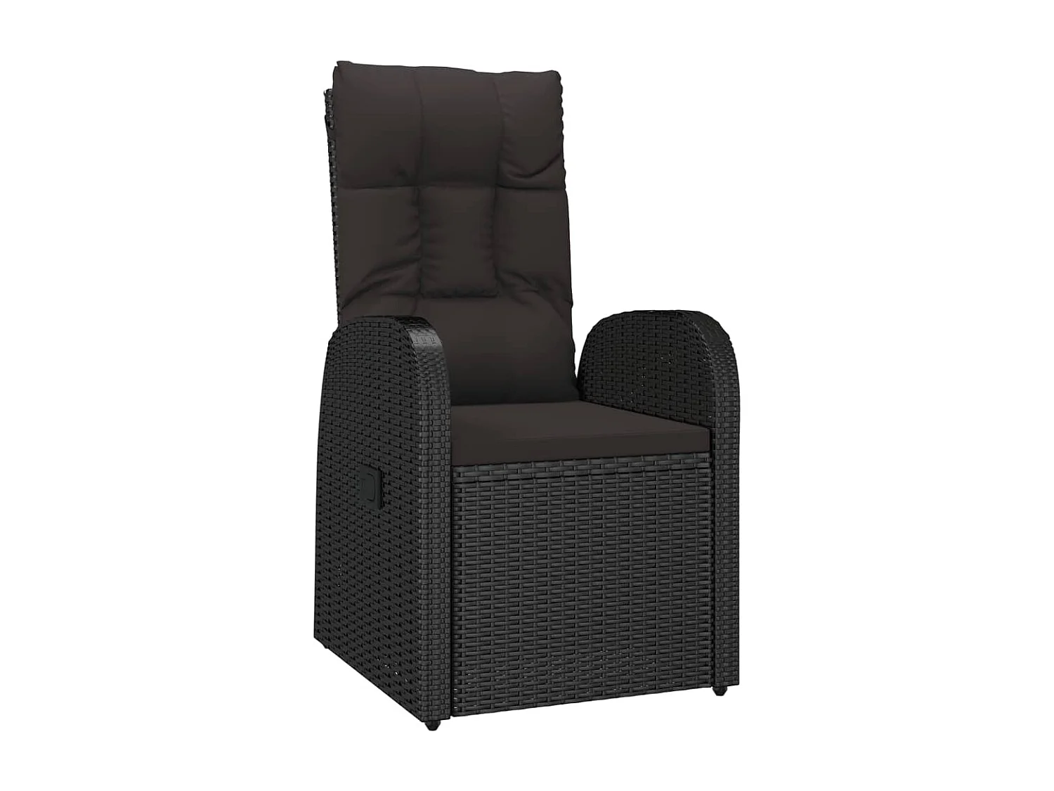 Ensemble à manger de jardin 9pcs coussins noir résine tressée