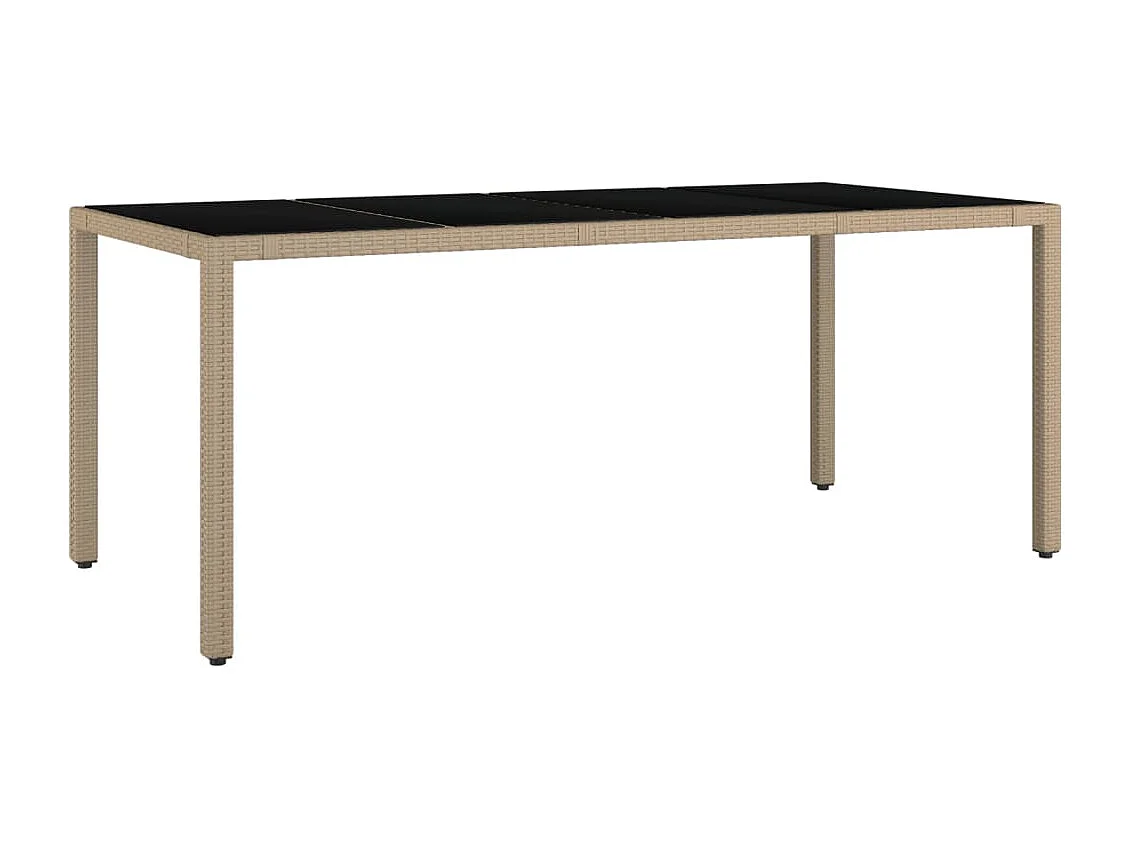 Set comedor de jardín 9 pzas con cojines ratán sintético beige