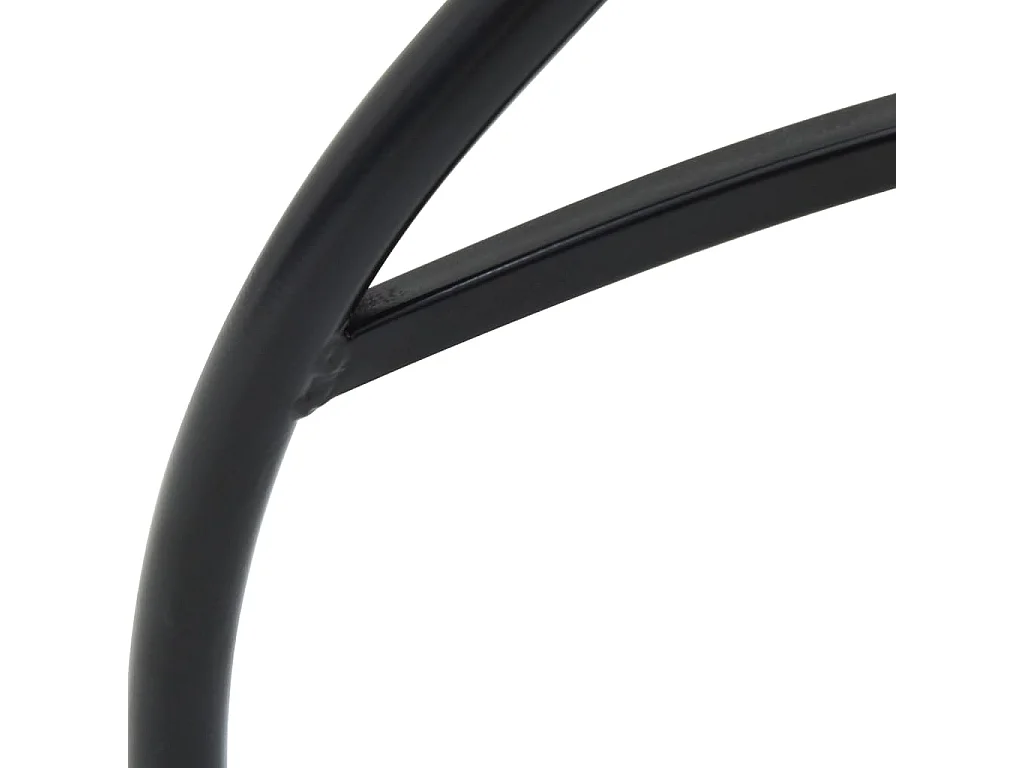 Set da Bistrot con Mosaico Nero e Bianco in Ferro e Ceramica