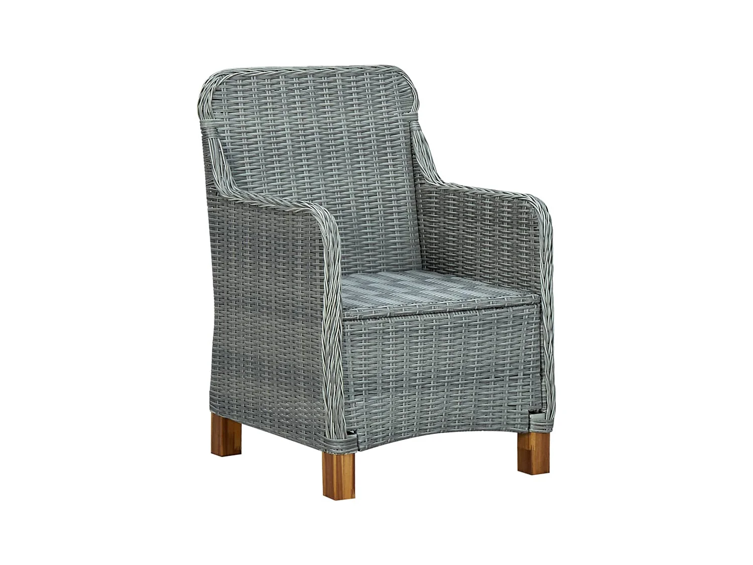 Ensemble à manger de jardin 5 pcs Gris clair