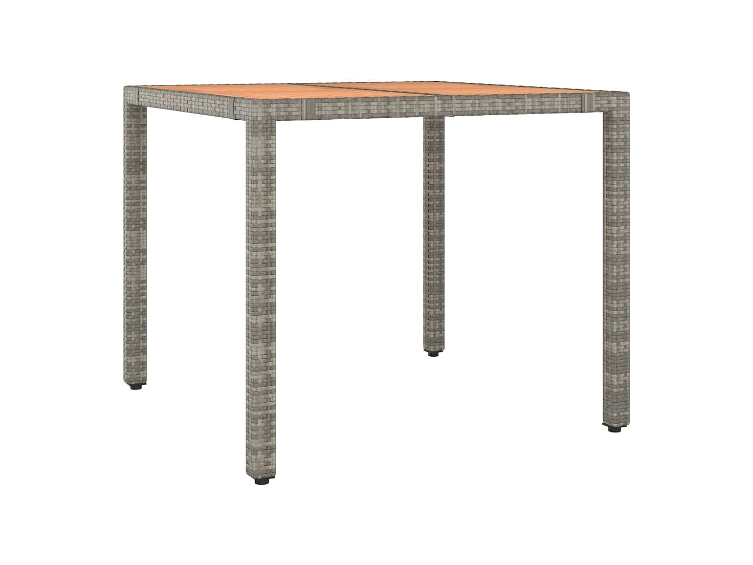 Ensemble à manger de jardin 5 pcs coussins gris résine tressée