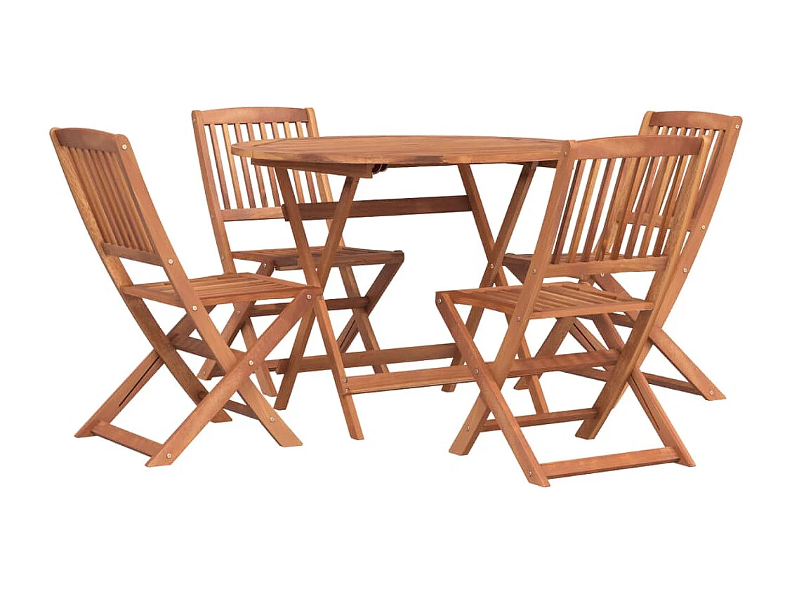 Ensemble à manger de jardin 5 pcs Bois d'acacia solide