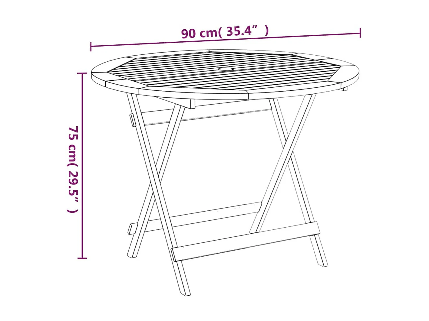 Ensemble à manger de jardin 5 pcs Bois d'acacia solide
