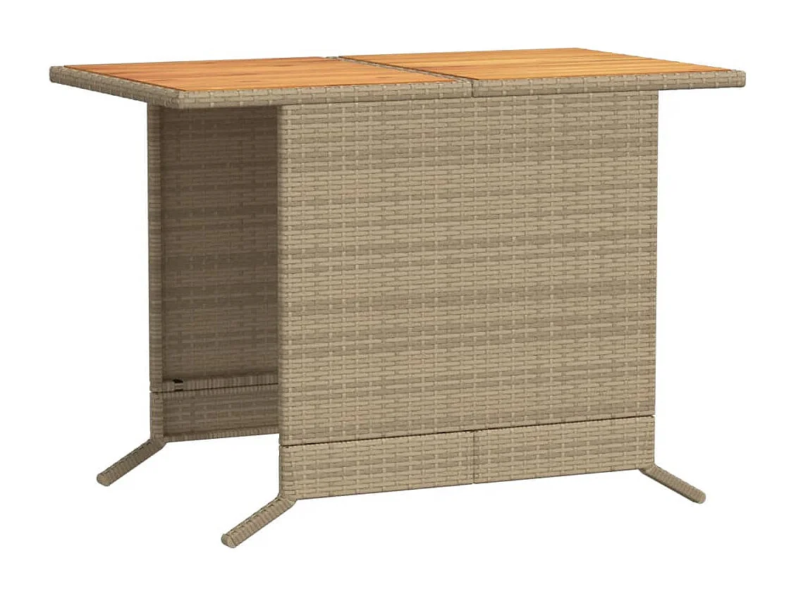 3-delige Bistroset met kussens poly rattan beige