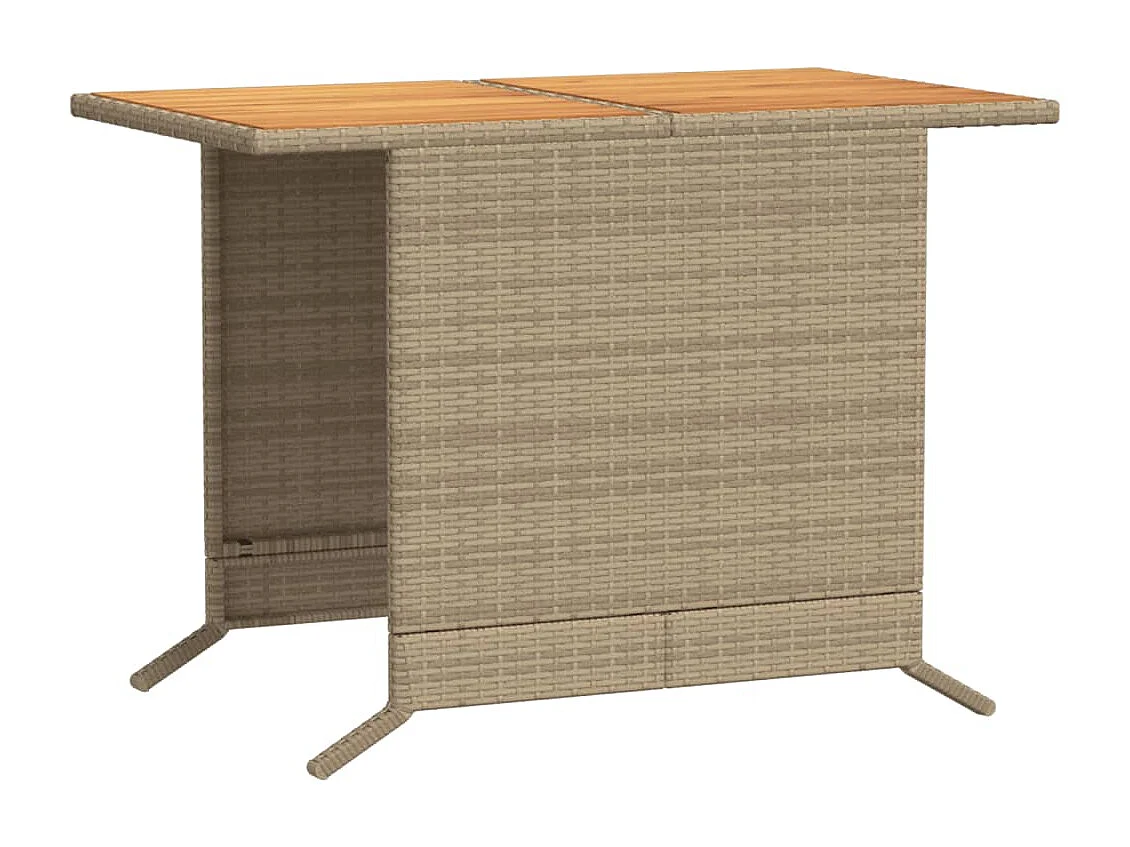 3-delige Bistroset met kussens poly rattan beige
