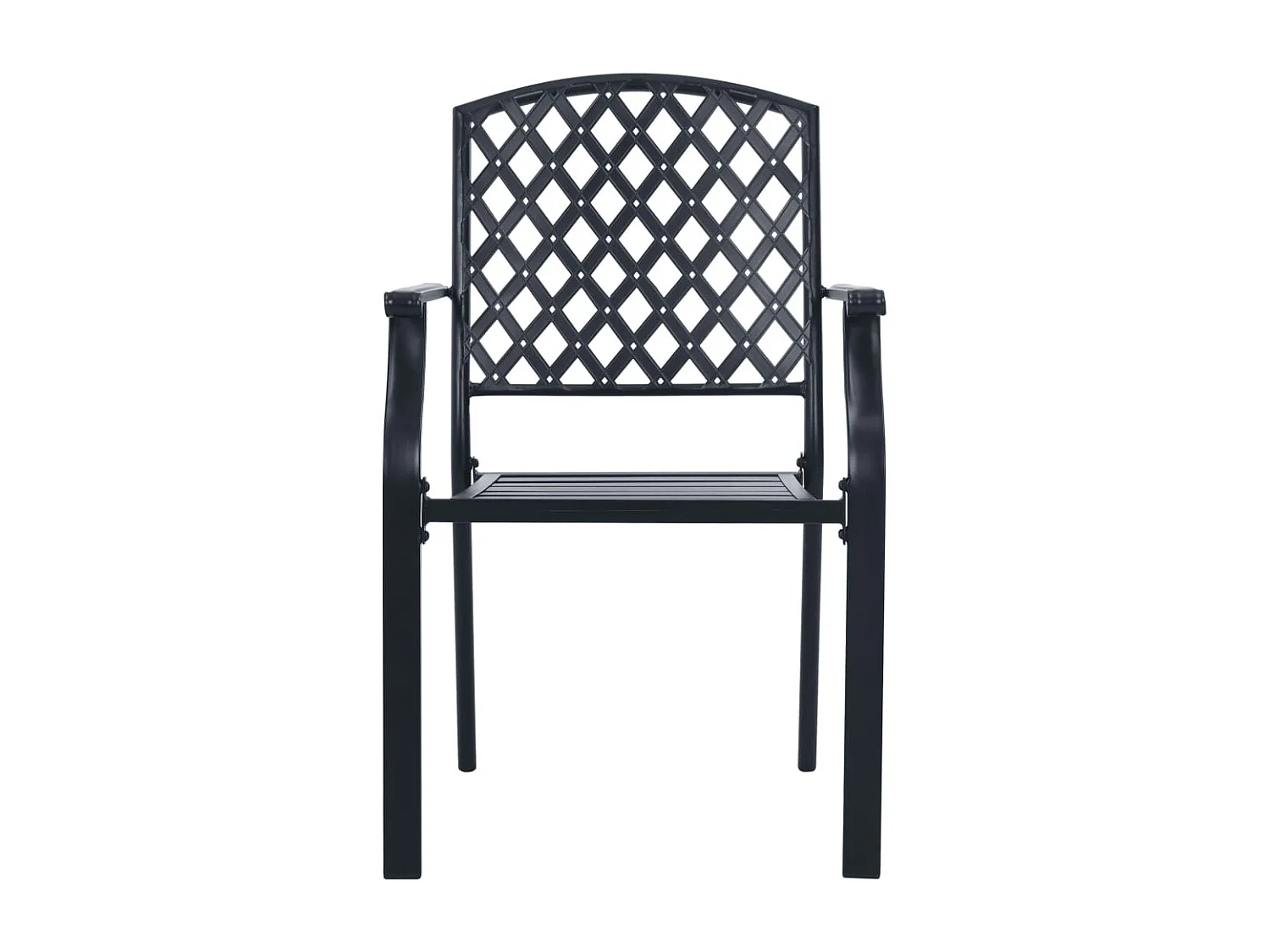 Ensemble de chaises de jardin empilables 5 pcs anthracite