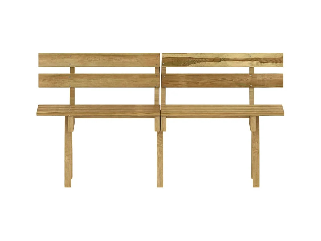 Juego de comedor de jardín 5 piezas madera de pino impregnada