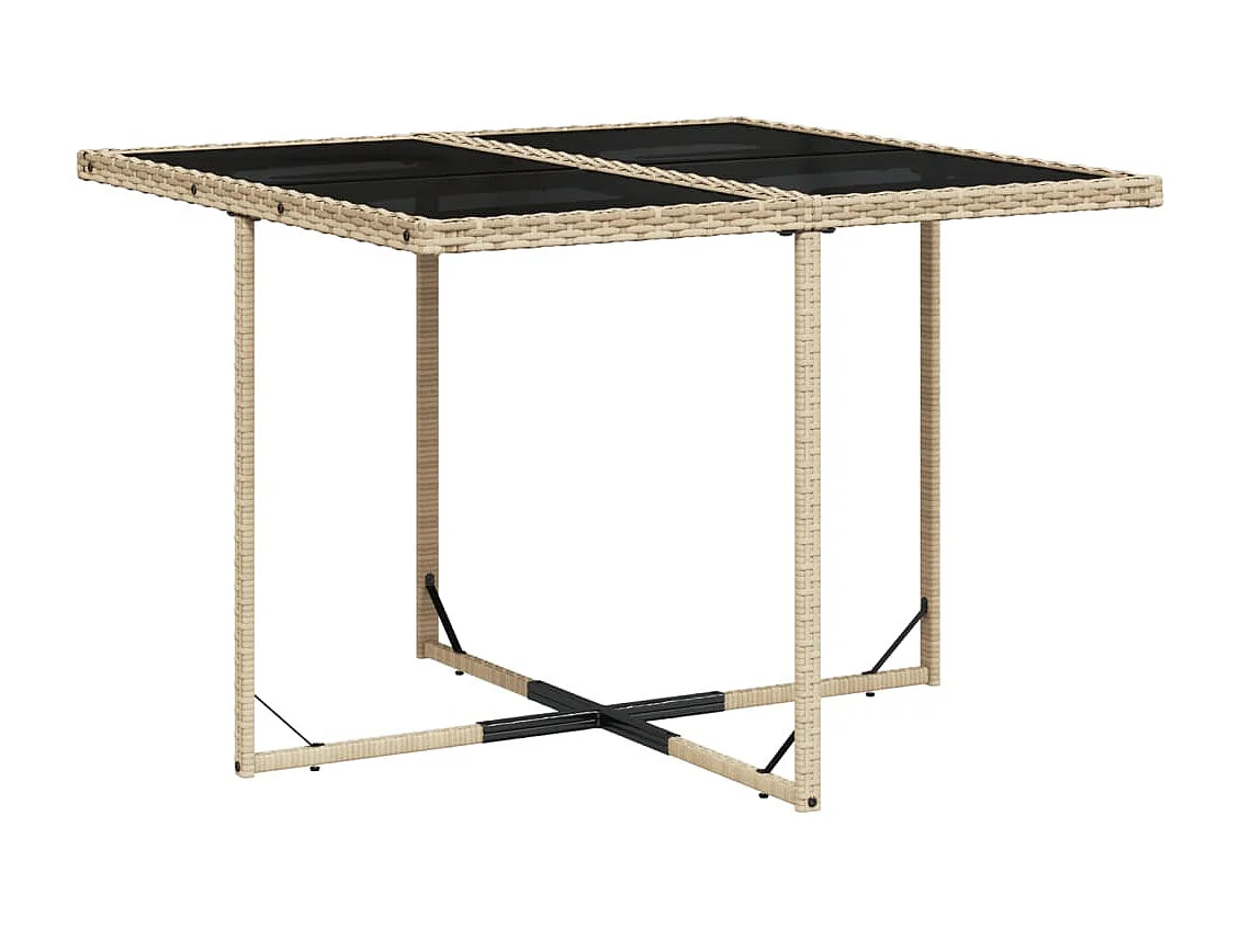 Ensemble à manger de jardin et coussins 9 pcs mélange beige