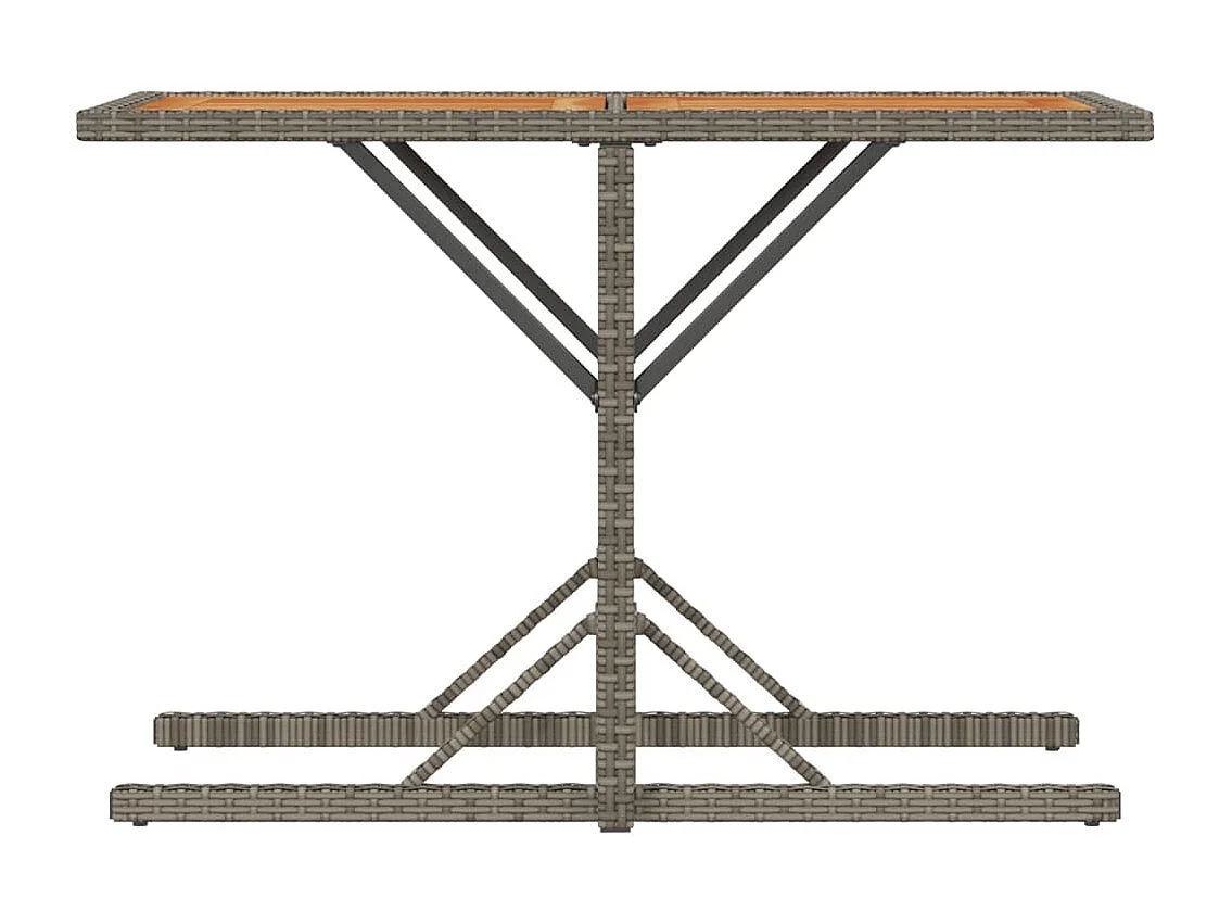 Set da Bistrò 3 pz con Cuscini Grigio in Polyrattan