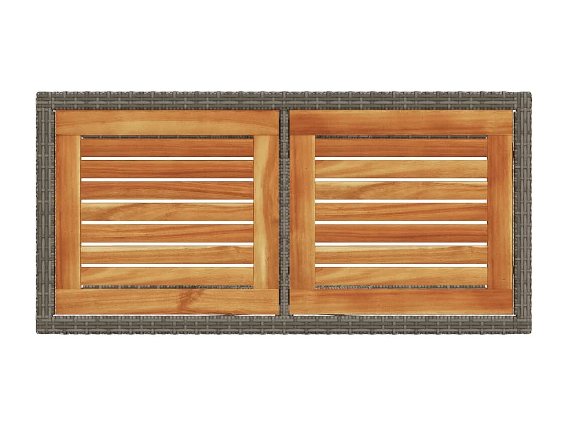 Set da Bistrò 3 pz con Cuscini Grigio in Polyrattan