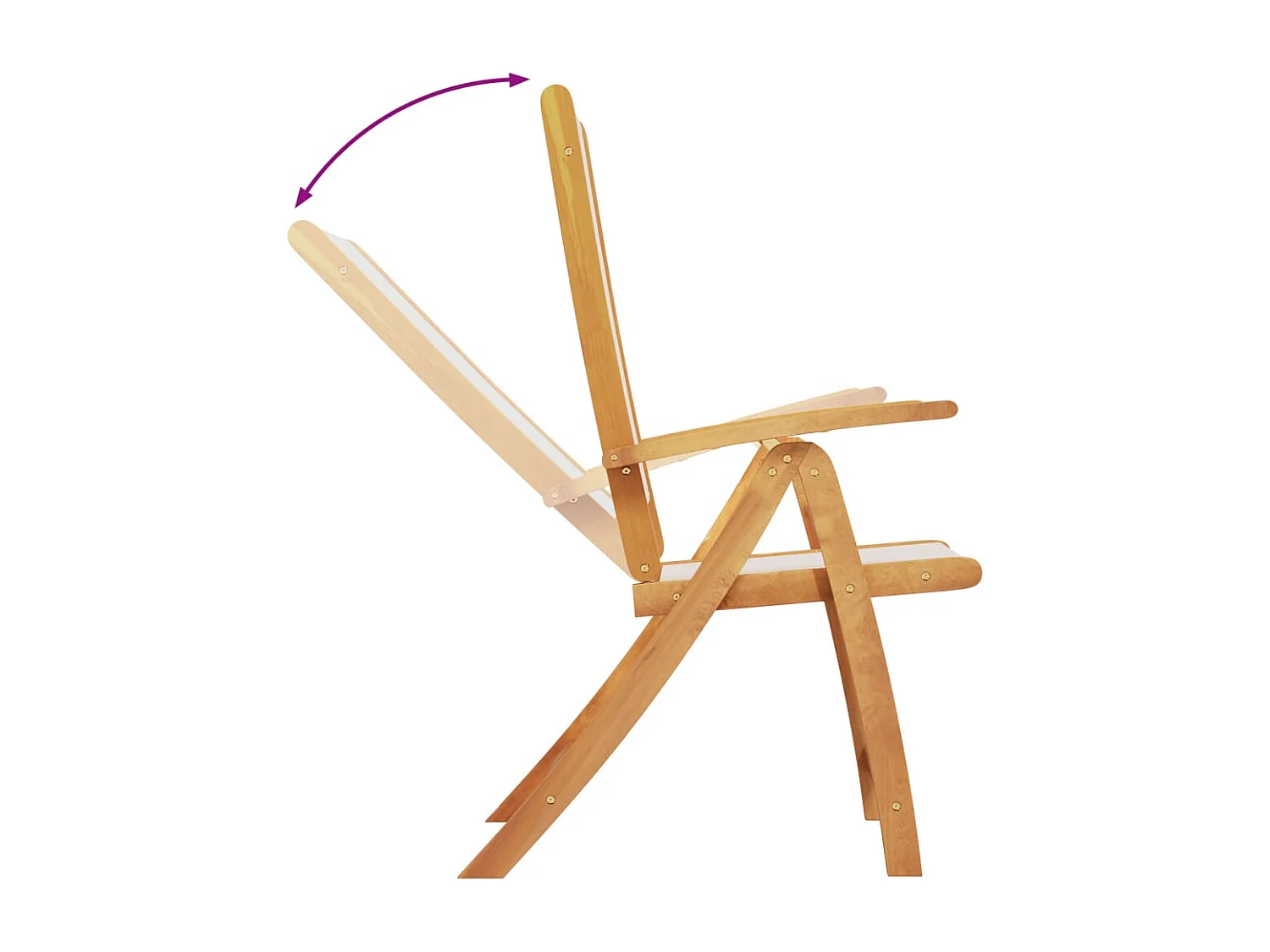 Set Pranzo da Giardino 7pz Legno Massello di Acacia e Textilene