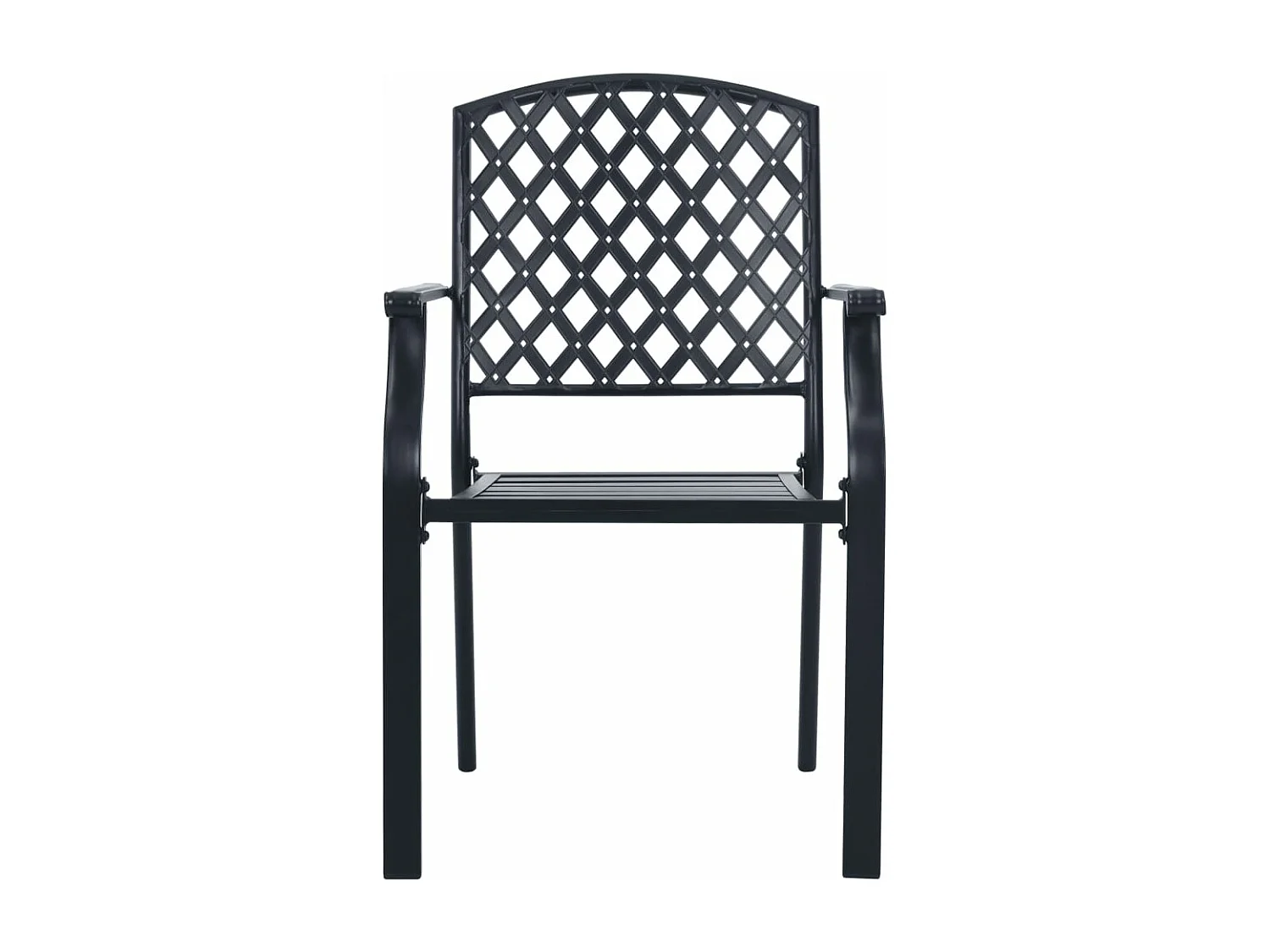 Ensemble de chaises de jardin empilables 5 pcs anthracite