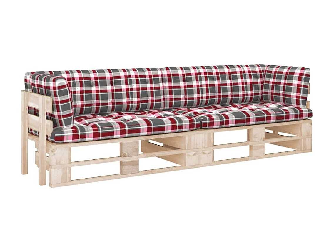 2-Sitzer-Palettensofa mit Kissen Imprägniertes Kiefernholz