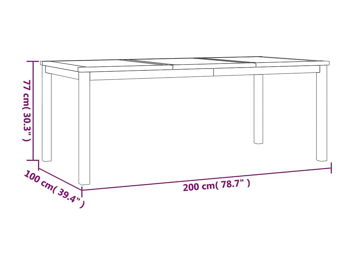 Ensemble à manger de jardin 3 pcs Bois de teck massif