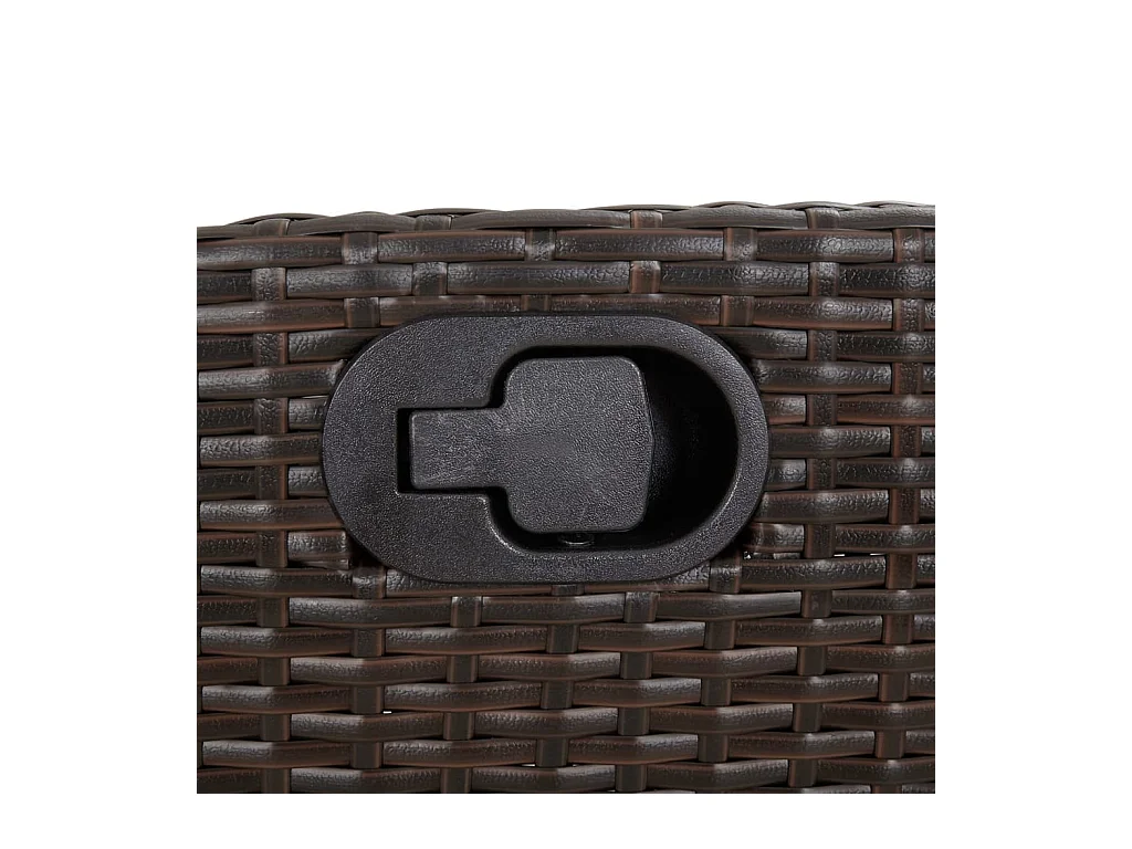 Set da Pranzo da Giardino 9pz con Cuscini Marrone in Polyrattan