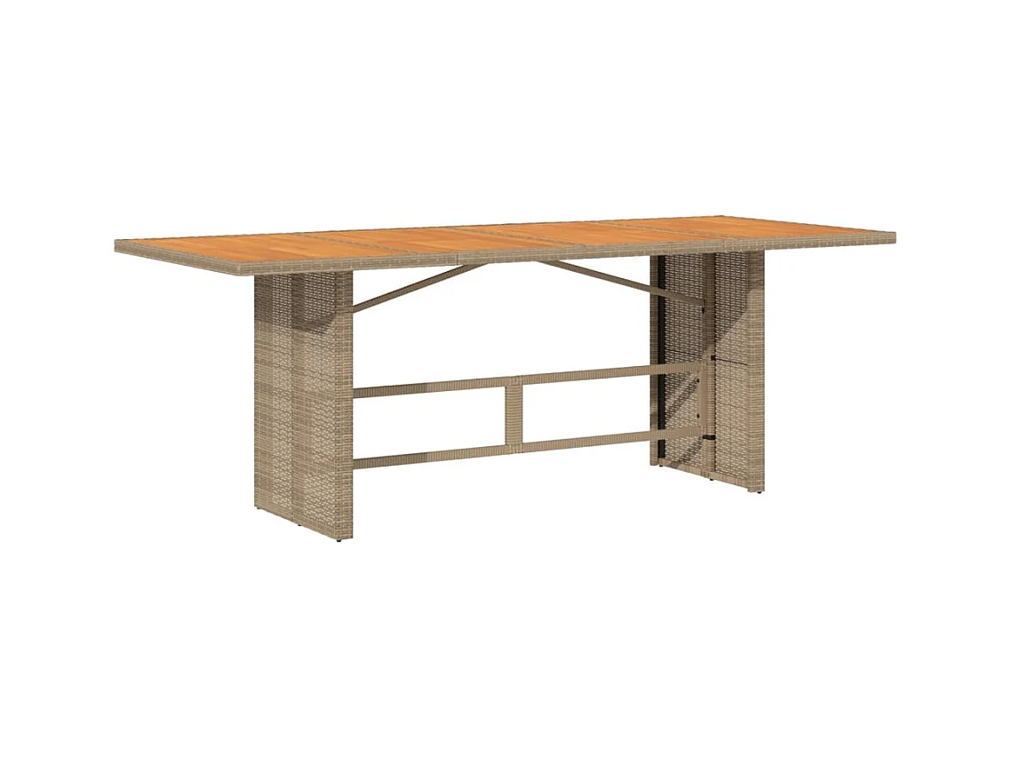 9-tlg. Garten-Essgruppe mit Kissen Beige Poly Rattan