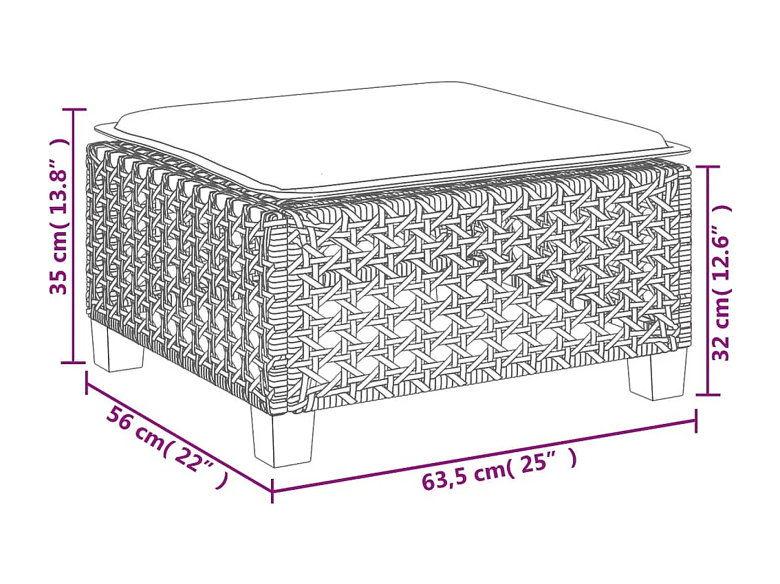 5-tlg. Garten-Sofagarnitur mit Kissen Grau Poly Rattan