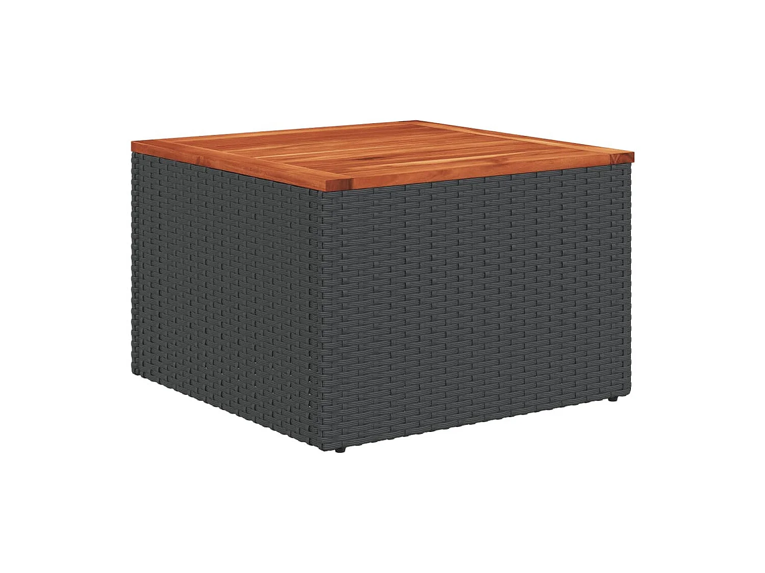 8-delige Loungeset met kussens poly rattan zwart