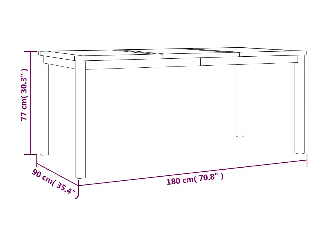Ensemble à manger de jardin 4 pcs Bois de teck massif