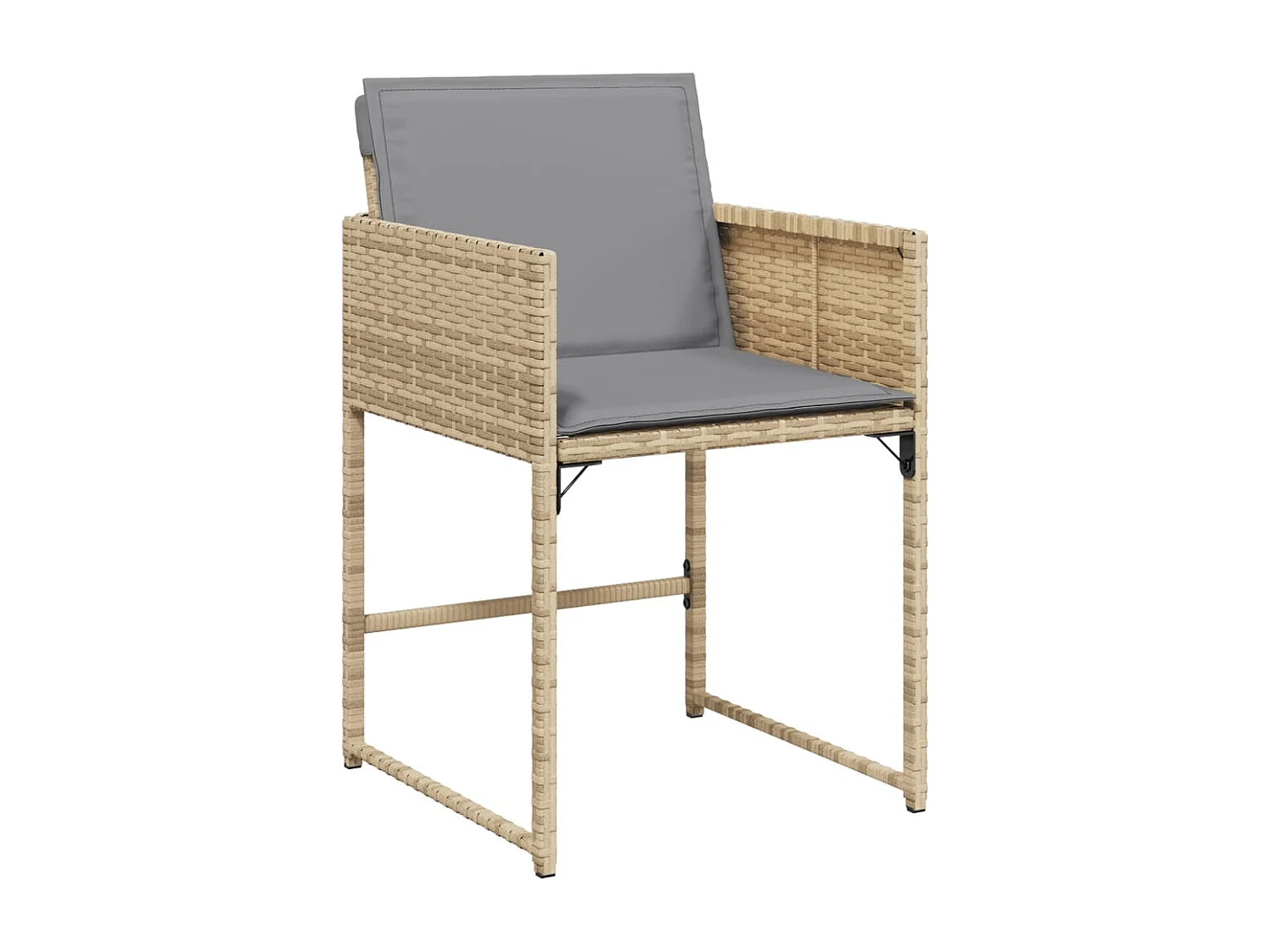 Ensemble à manger de jardin et coussins 9 pcs mélange beige