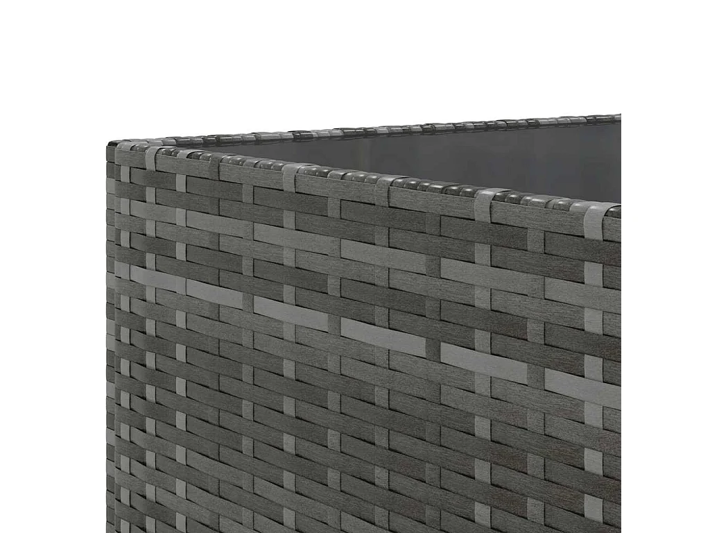 Salon de jardin 6 pcs avec coussins Gris Résine tressée