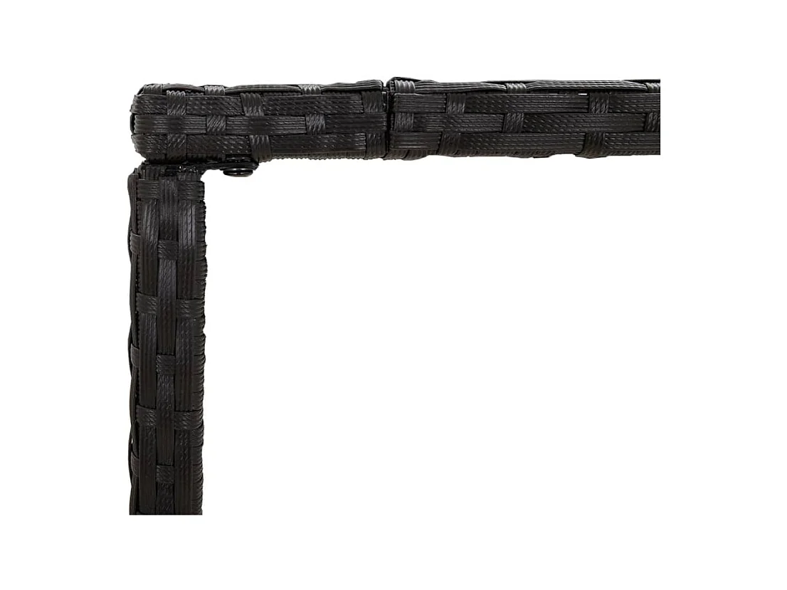5-tlg. Gartenbar-Set mit Kissen Schwarz Poly Rattan